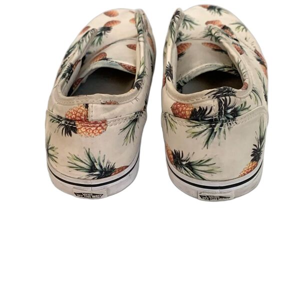 Vans Atwood Low Ivory Brown Pineapple Print Canvas Skateboarding Sneakers Size 8 - Picture 8 of 13